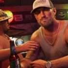 Jason from GTA 6 with a short beard in a bar