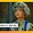 A merchant from Final Fantasy 14 looks stricken with sadness as their gift is rejected in The Merchant's Tale dungeon.