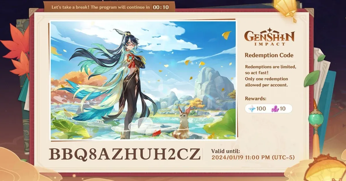 All Active Genshin Impact Codes Right Now