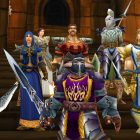 World of Warcraft: Flere spil afsløret, og fans undrer sig! A group of characters in colorful armor stands on a stone staircase in a scene from the game 'World of Warcraft'.